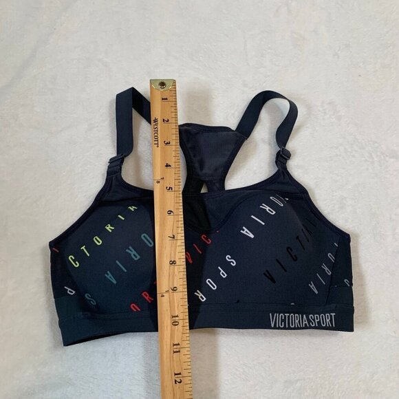 Victoria Sport 34B black racerback bra clasp pullover medium impact sports bra - Picture 4 of 8